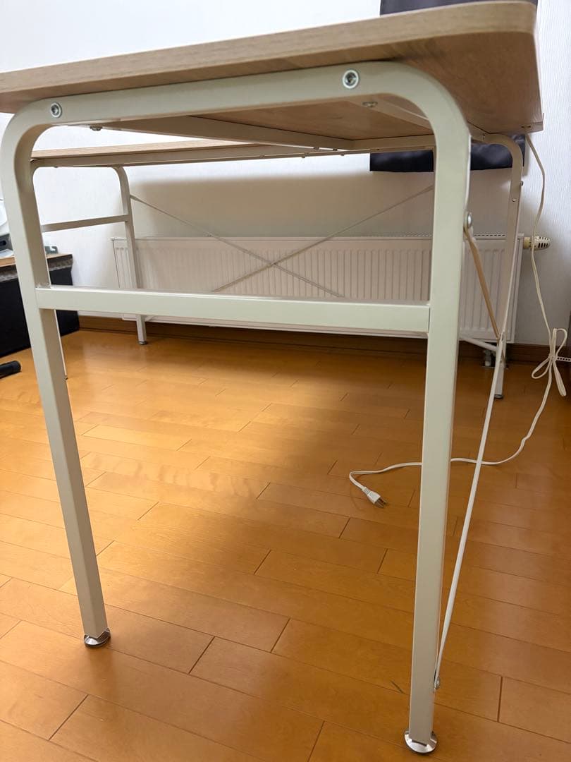 札幌市内引き取り限定　L字型デスク ライトウッド