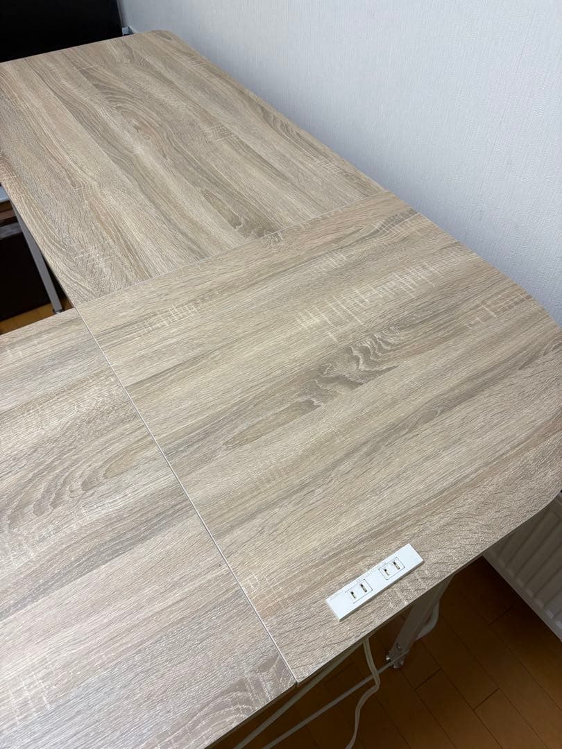 札幌市内引き取り限定　L字型デスク ライトウッド