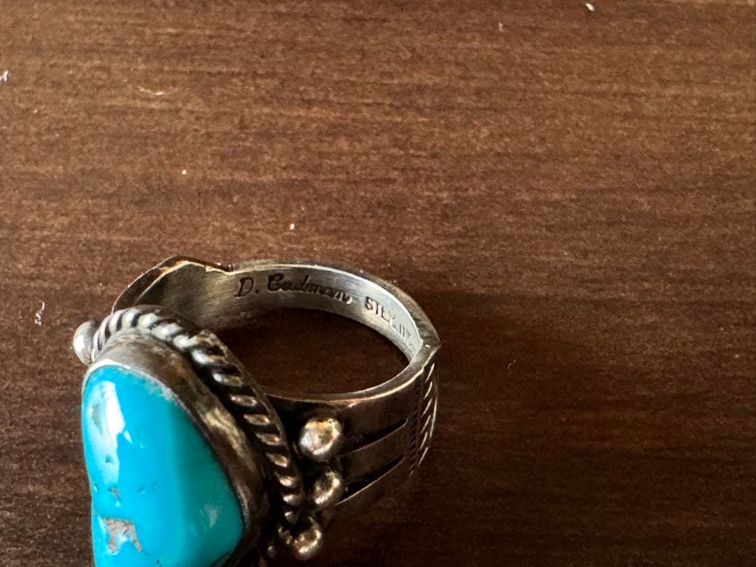 ナバホ Donovan Cadman イサカピーク ターコイズ リング