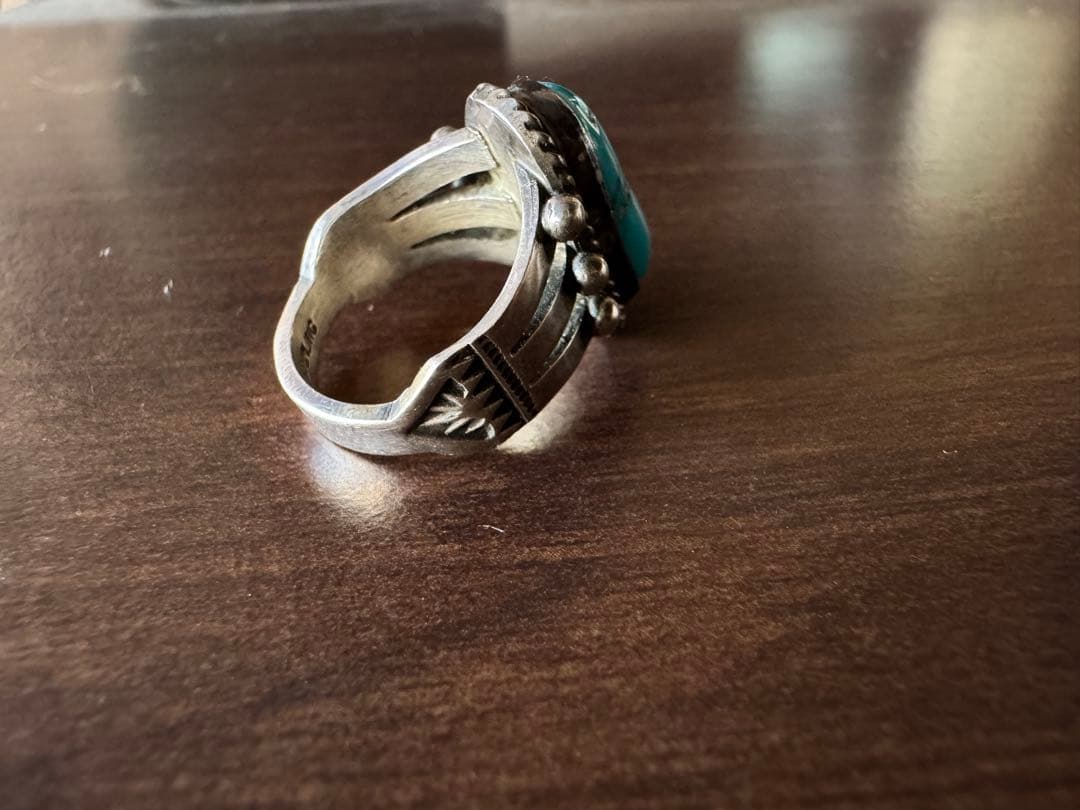 ナバホ Donovan Cadman イサカピーク ターコイズ リング