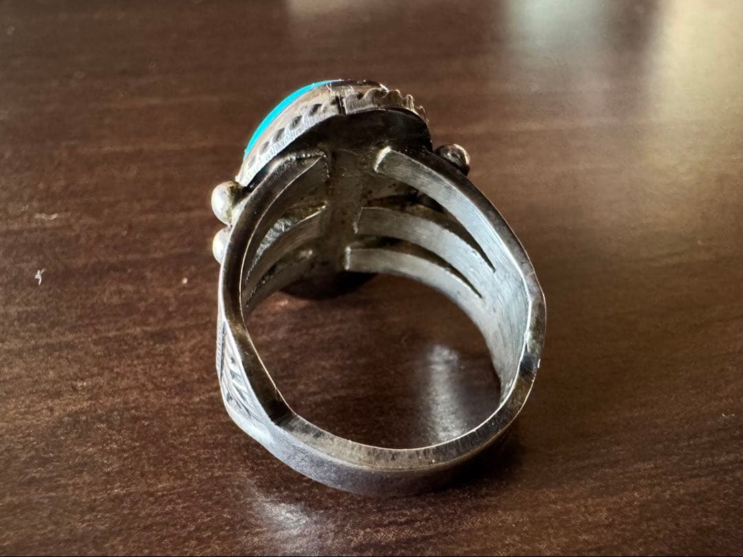 ナバホ Donovan Cadman イサカピーク ターコイズ リング