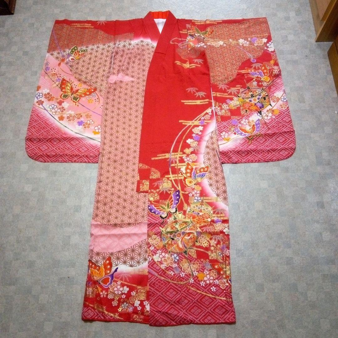 美品【七五三7歳用～ハーフ成人式】振袖フルセット