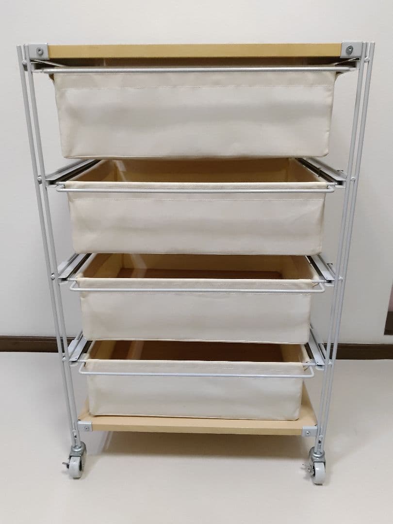 無印良品 スチールユニットシェルフ 帆布バスケットセット 幅56cm