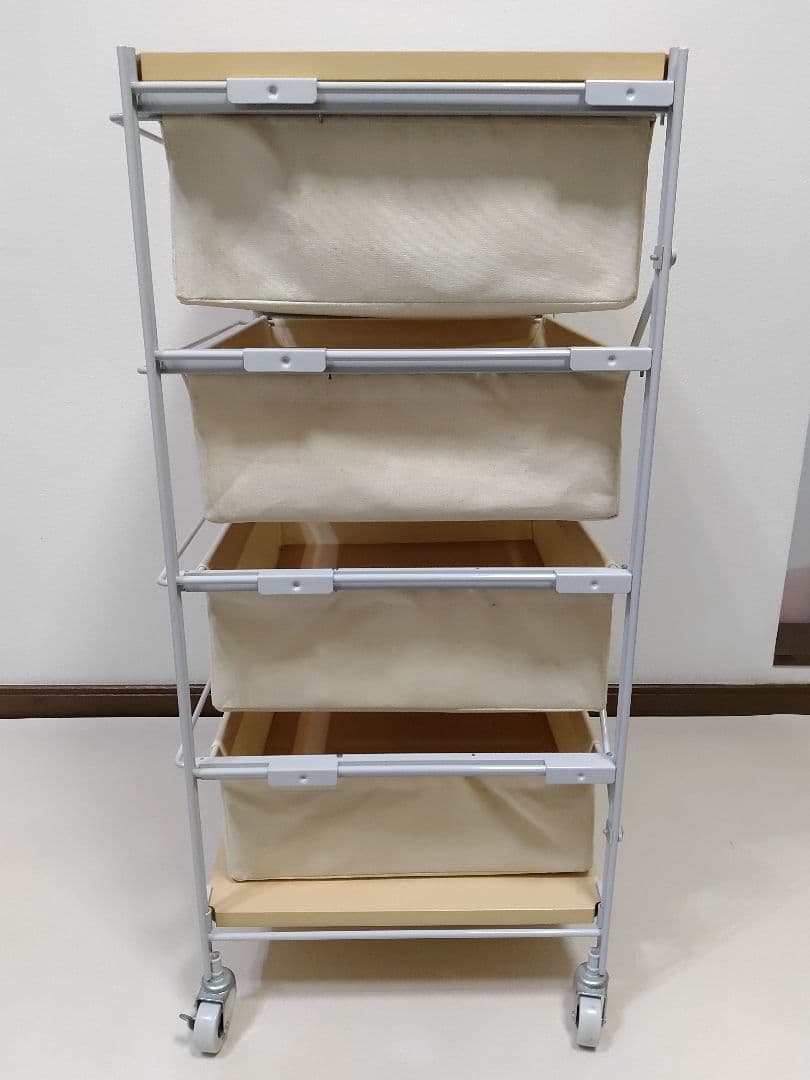 無印良品 スチールユニットシェルフ 帆布バスケットセット 幅56cm