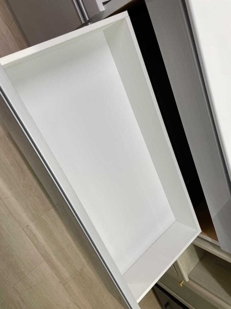 キッチンカウンター　幅120　サイドボード　ホワイト　ラック　食器棚　棚　引出