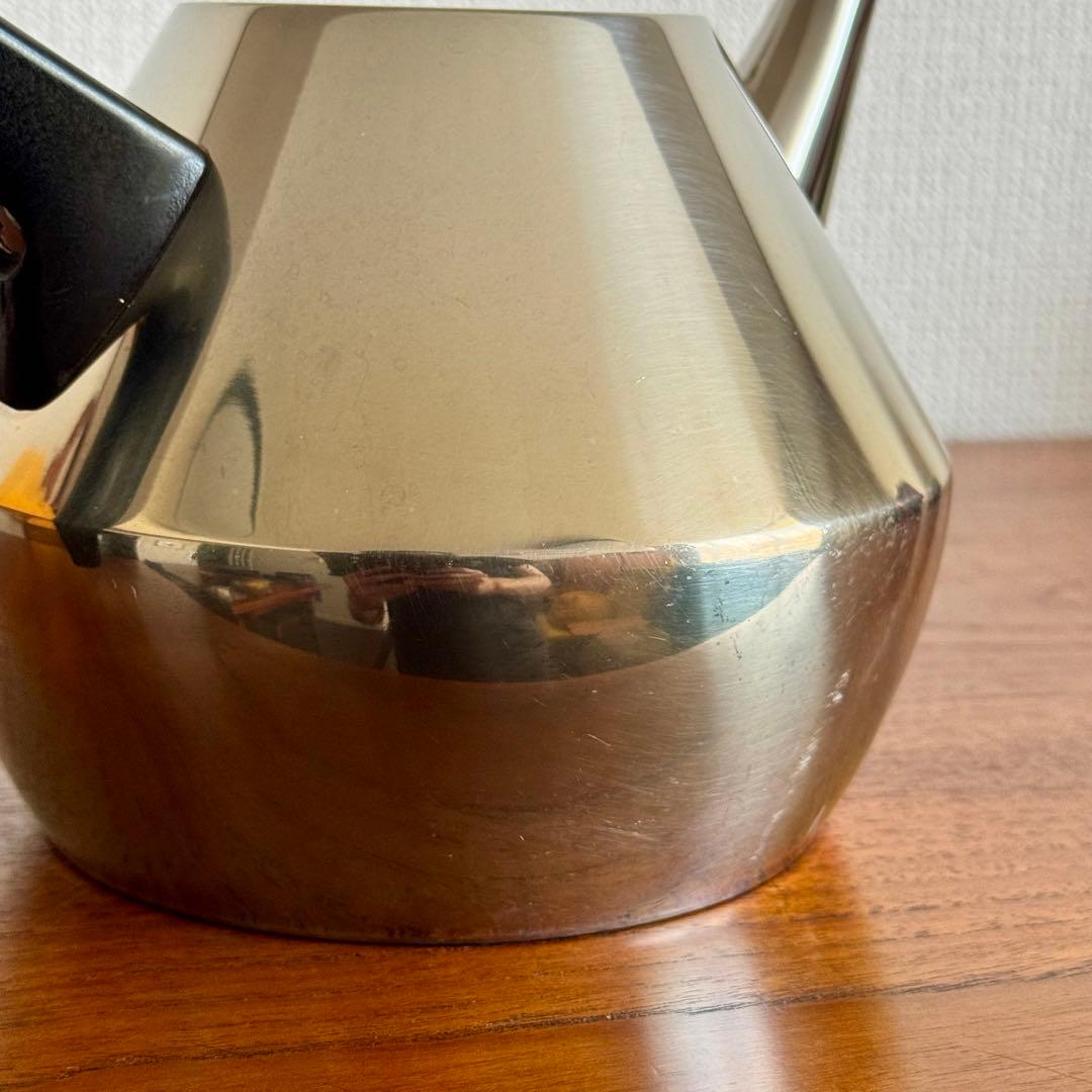北欧ヴィンテージ　ステンレスケトル　やかん