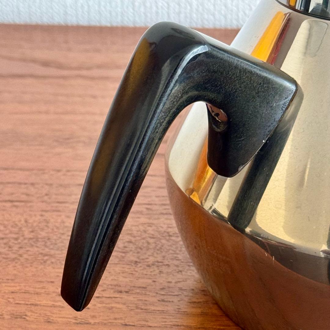 北欧ヴィンテージ　ステンレスケトル　やかん