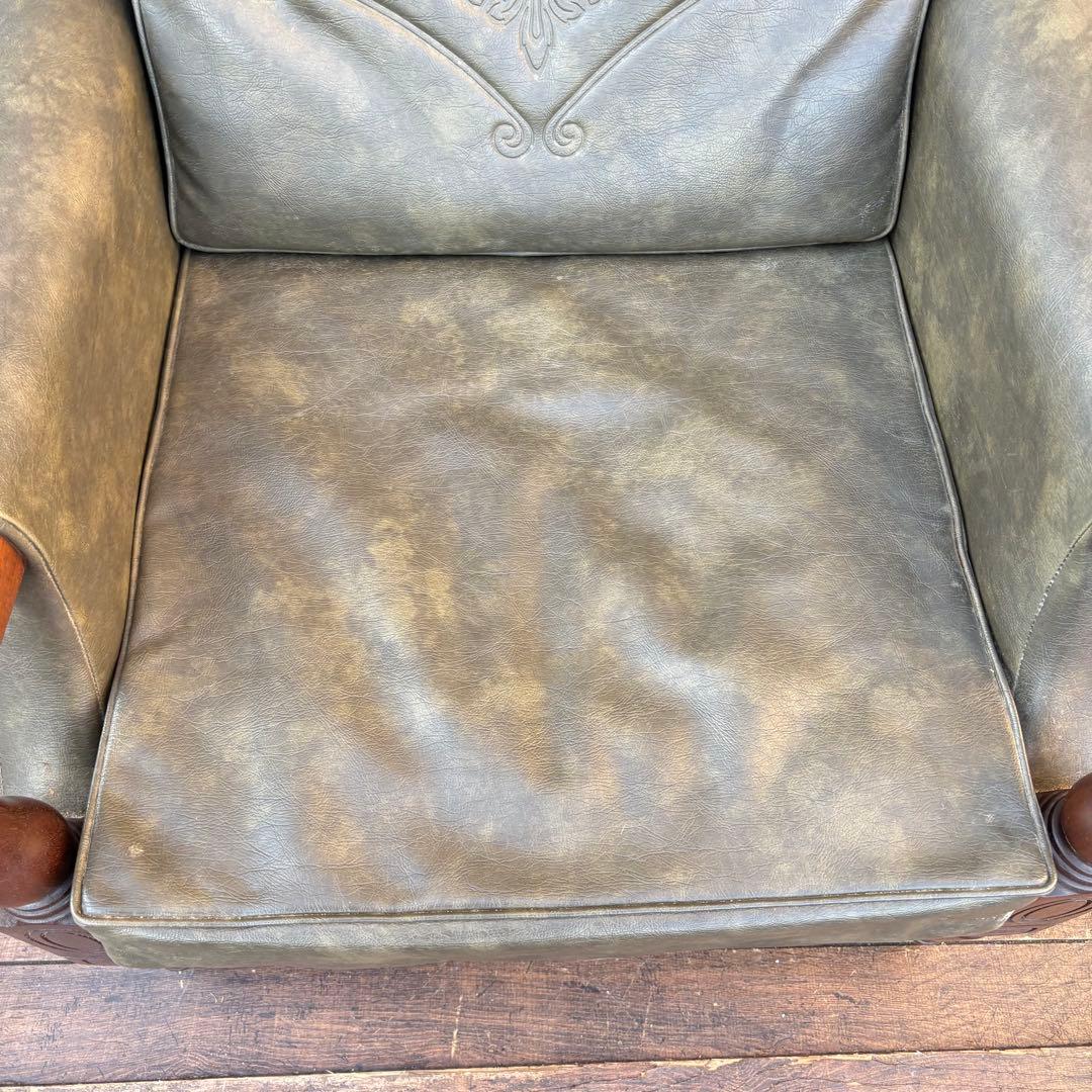 ① 昭和レトロ ヴィンテージ マルニ木工 一人掛けソファ アームチェア ラウンジ