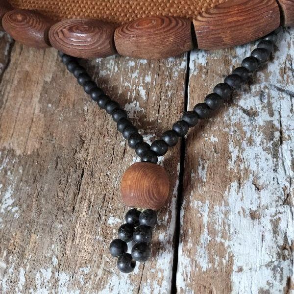 70-80s ヴィンテージ ラウンド ウッド フレーム ウォールミラー 壁掛け鏡