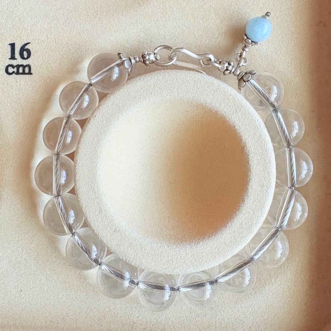 水晶ブレスレット(シルバー)
