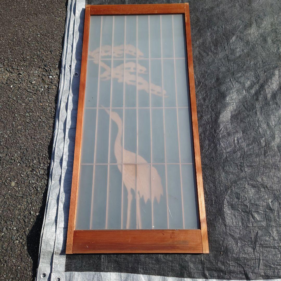 木製腰つき彫刻書院ガラスパネル付