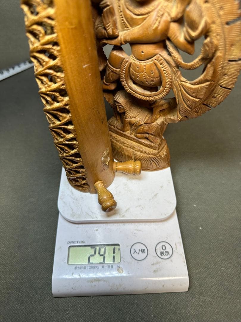 インド　白檀　木彫り　仏教美術　仏像 骨董 木像　木製　仏教　密教　置物