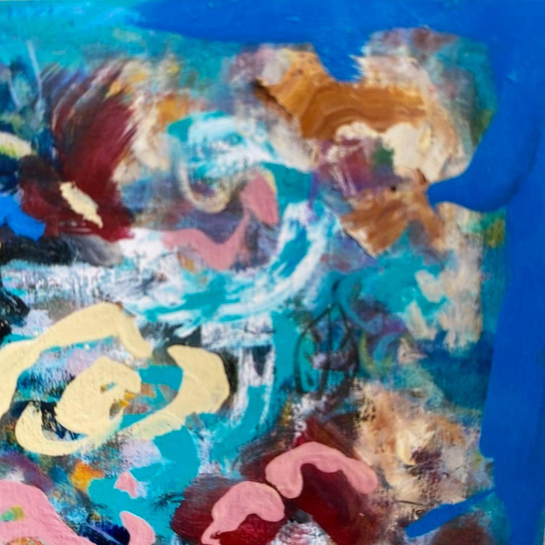 絵画 油彩画 油絵 「多色のバラ」F8号 菊地正則 渡仏 美品