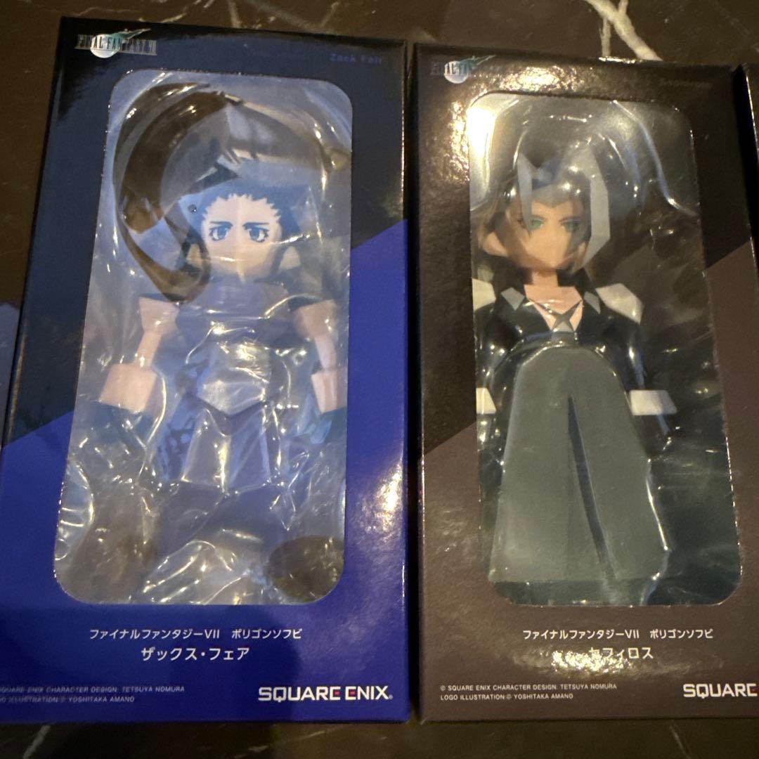 ファイナルファンタジーVII ポリゴン　ソフビ クラウド　セフィロス　ザックス