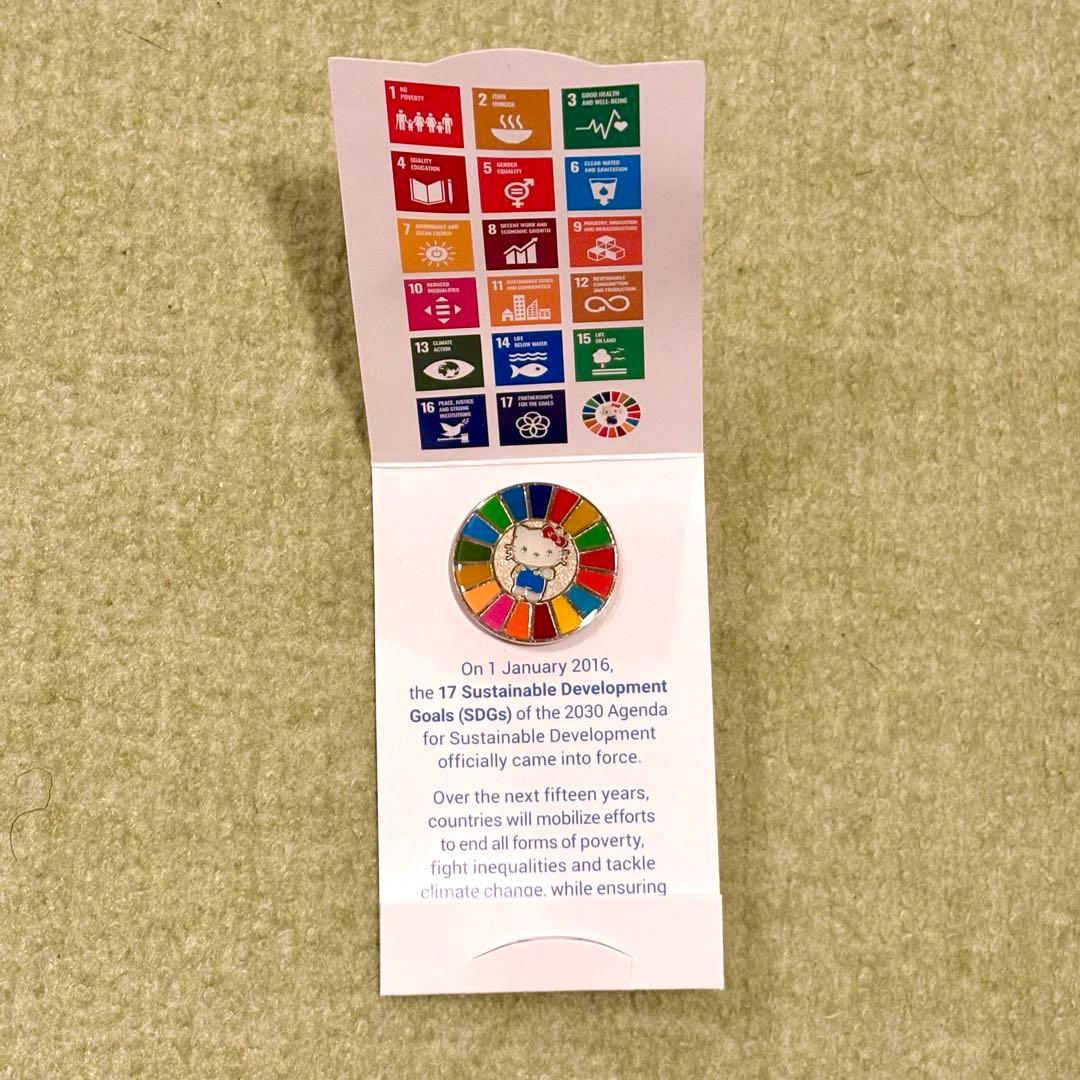 国連 SDGs ピンバッジ ハローキティ 新品未使用 台紙付き - メルカリ