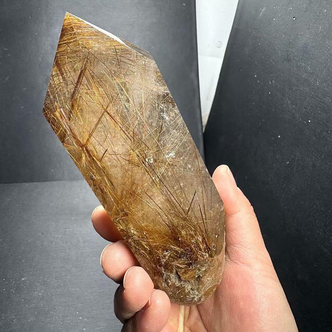 天然石 ルチルクォーツのポイント　置物YS999G.288