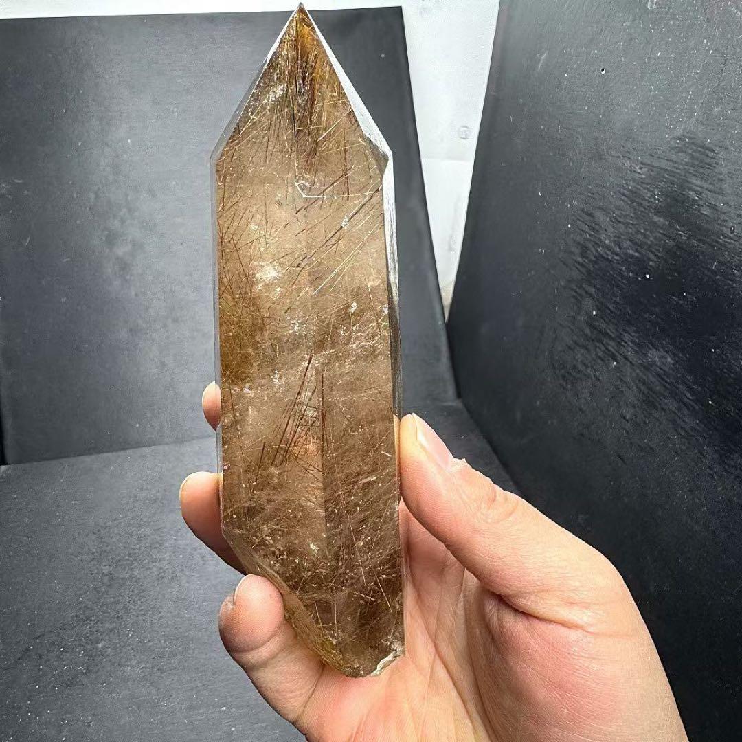 天然石 ルチルクォーツのポイント　置物YS999G.288