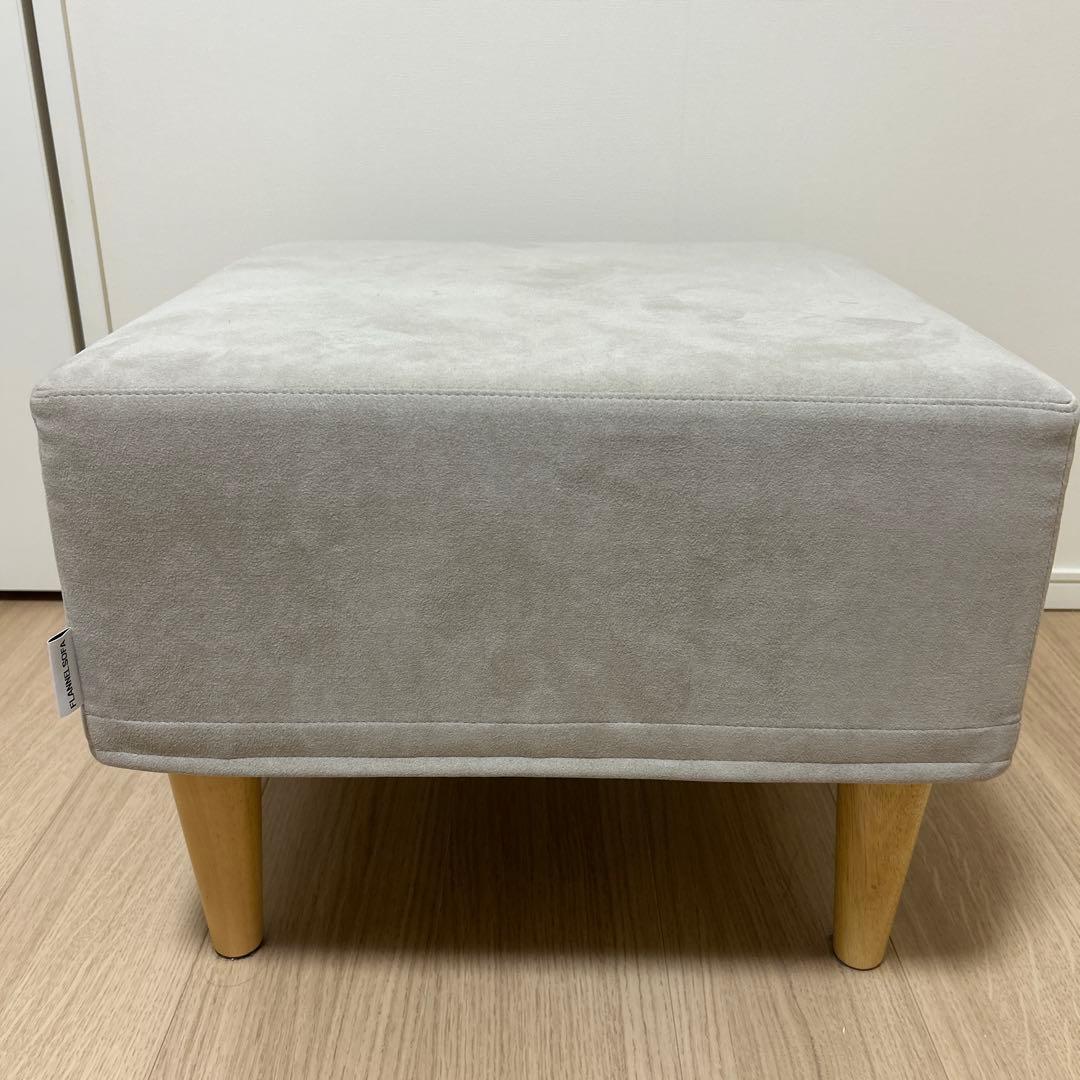 美品 フランネルソファ オットマン サンドベージュ 正方形