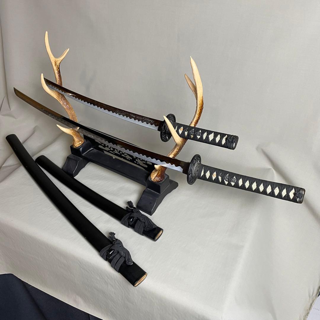 模造刀 刀装具 日本刀 居合刀 鹿の角 - メルカリ