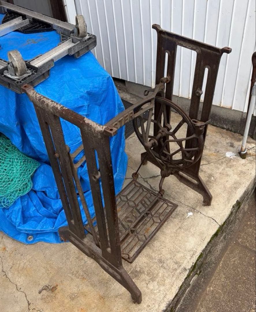 SINGER ミシンスタンド 手動式 テーブル 台座 レトロ 引取り推奨