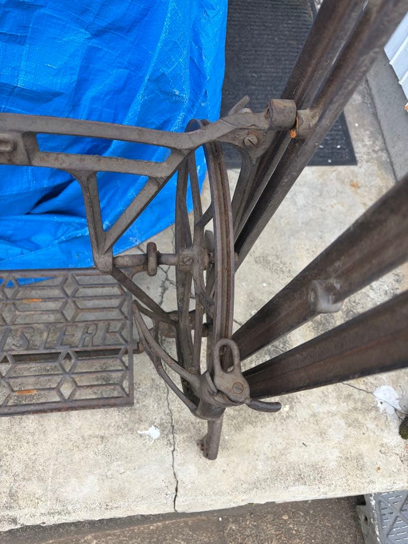 SINGER ミシンスタンド 手動式 テーブル 台座 レトロ 引取り推奨