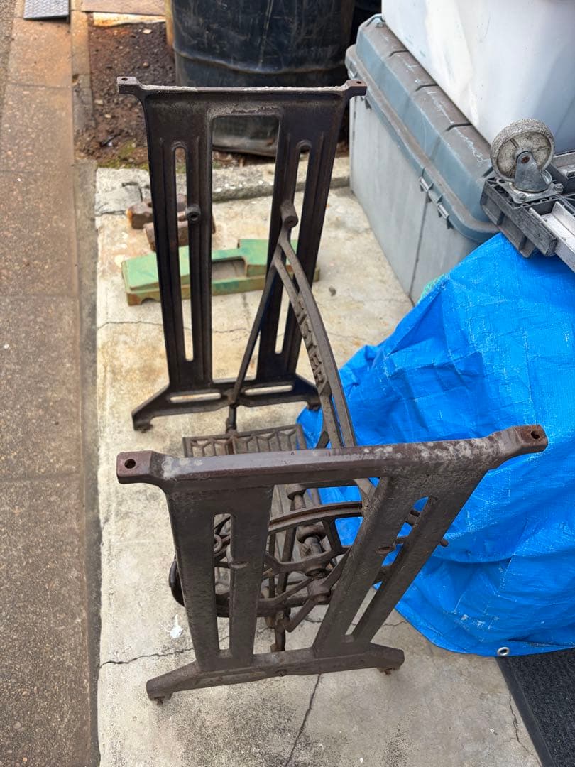 SINGER ミシンスタンド 手動式 テーブル 台座 レトロ 引取り推奨