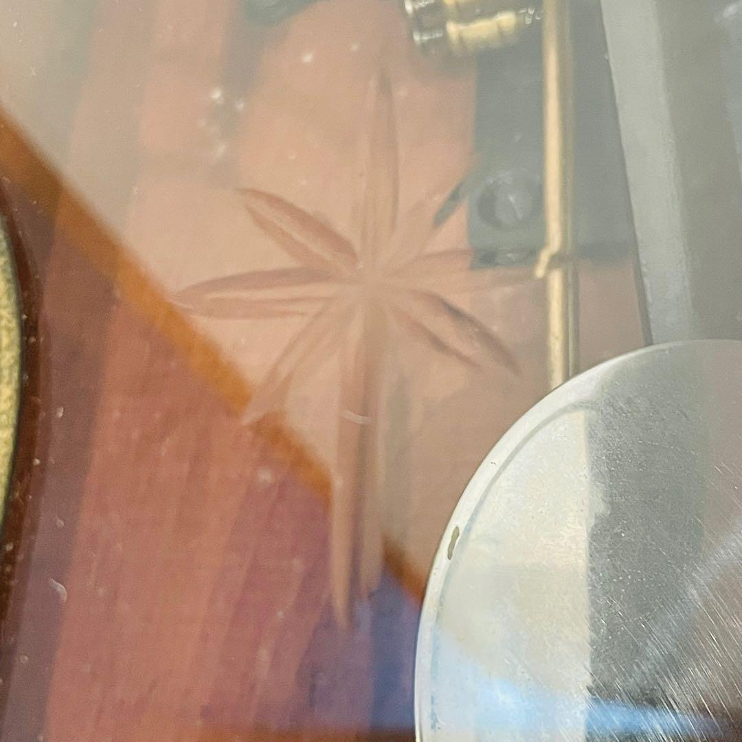 昭和レトロ アンティーク 津田時計 振り子時計 木製枠 掛時計 ゼンマイ式