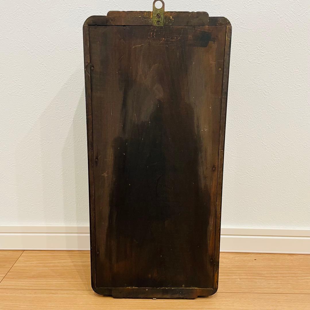 昭和レトロ アンティーク 津田時計 振り子時計 木製枠 掛時計 ゼンマイ式