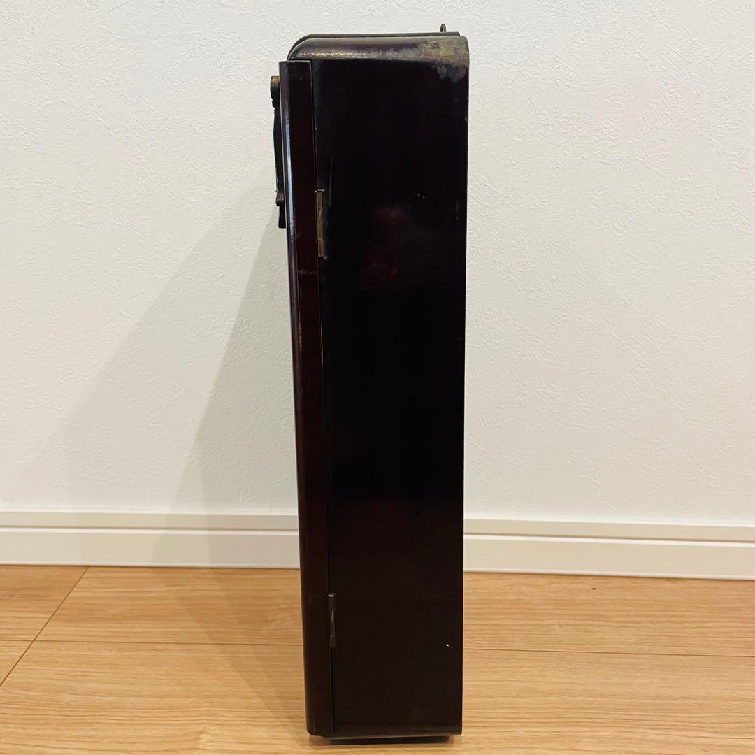 昭和レトロ アンティーク 津田時計 振り子時計 木製枠 掛時計 ゼンマイ式