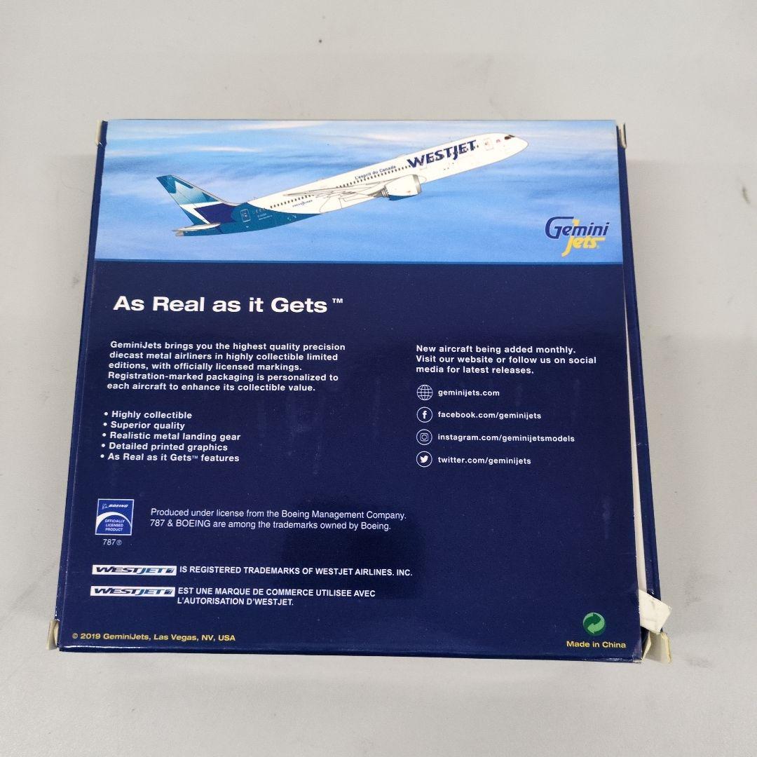 M08/02a0712☆ミニカー ボーイング 787-9 ウェストジェット航空