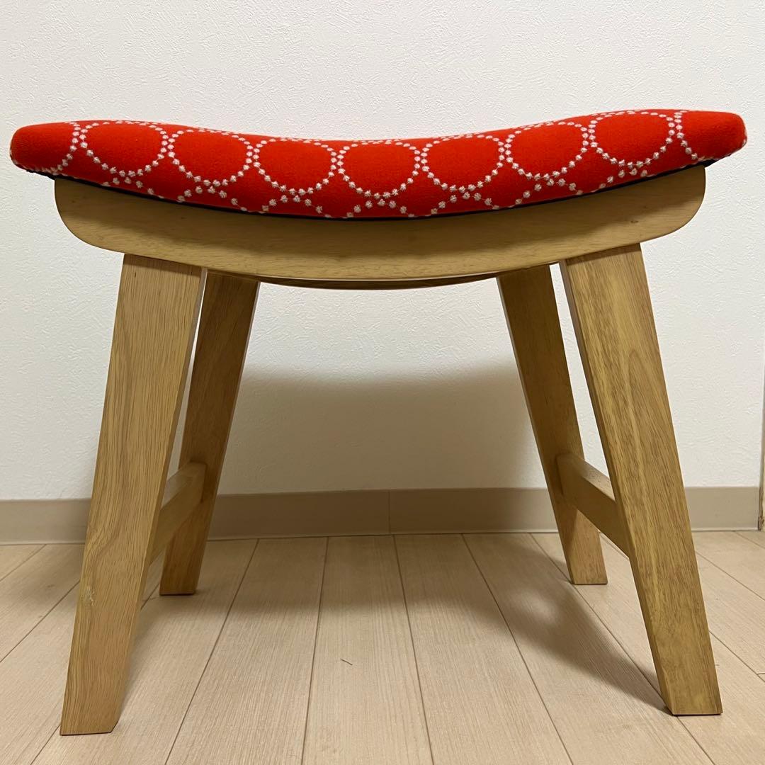 ミナペルホネン スツール タンバリン L４ 【裏ネイビー/オレンジ】 椅子