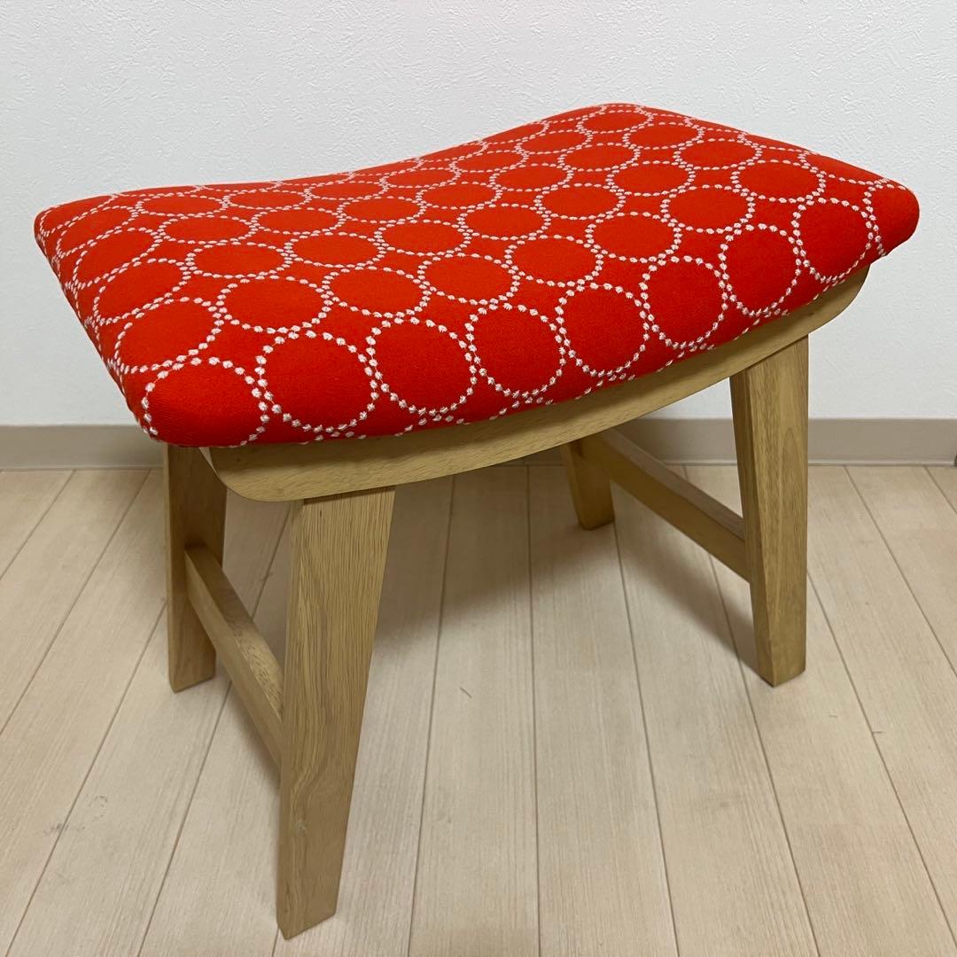 ミナペルホネン スツール タンバリン L４ 【裏ネイビー/オレンジ】 椅子