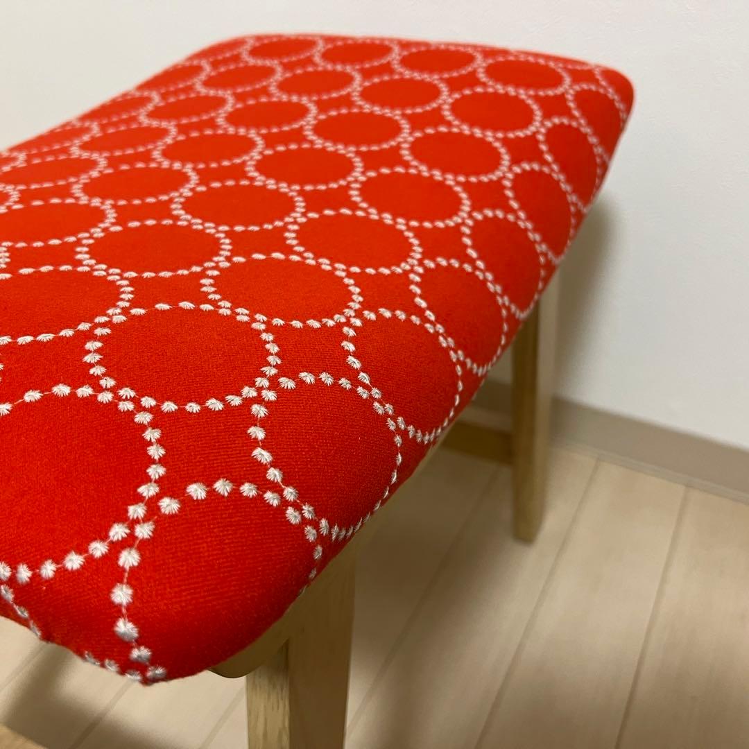 ミナペルホネン スツール タンバリン L４ 【裏ネイビー/オレンジ】 椅子