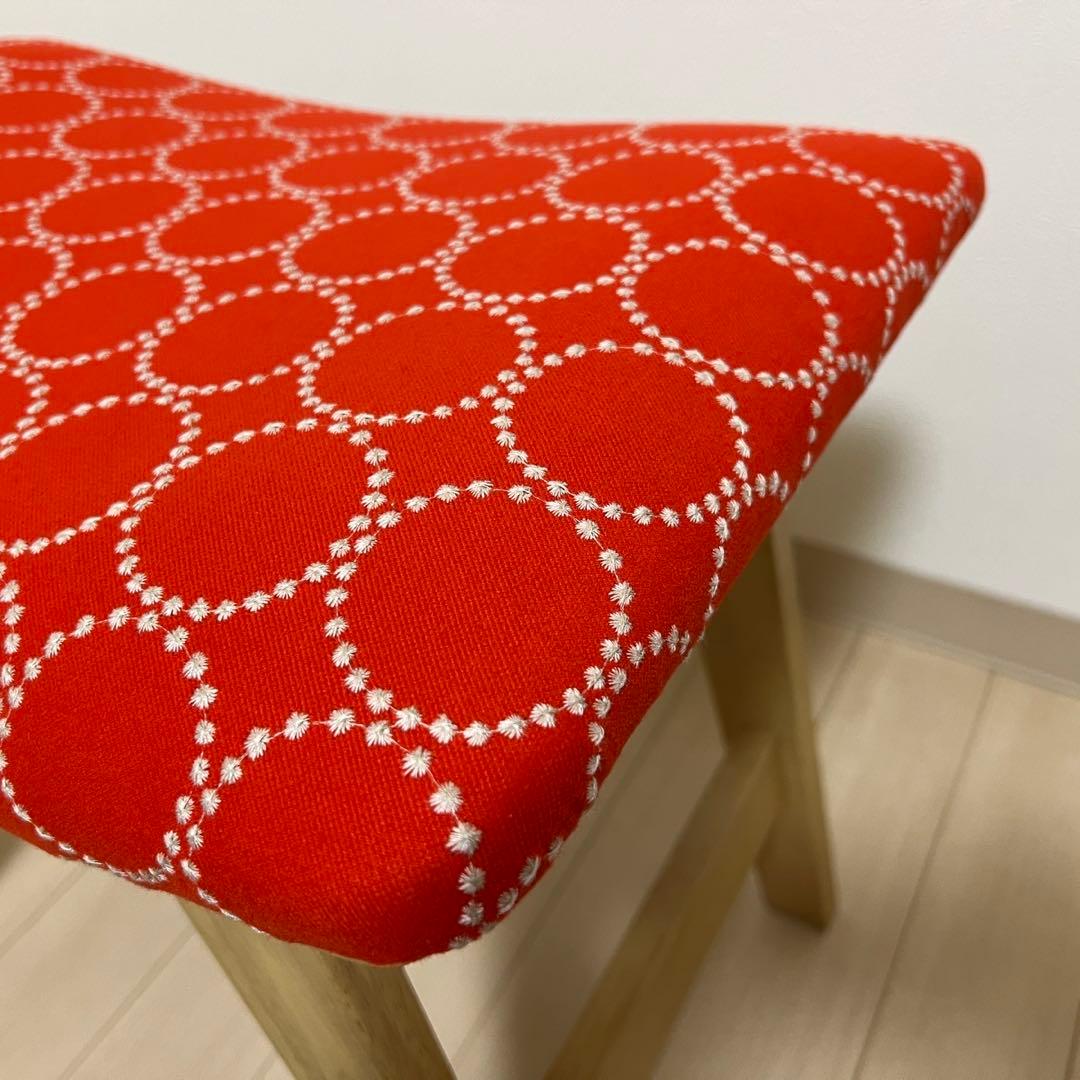 ミナペルホネン スツール タンバリン L４ 【裏ネイビー/オレンジ】 椅子