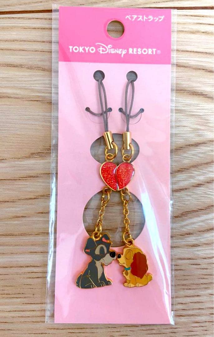 ディズニー わんわん物語キーホルダー レディトランプペアストラップ