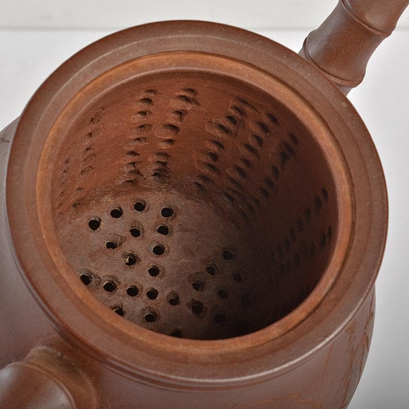 中国　陳建芳制款　紫砂　朱泥　急須　茶壷　V　R6878