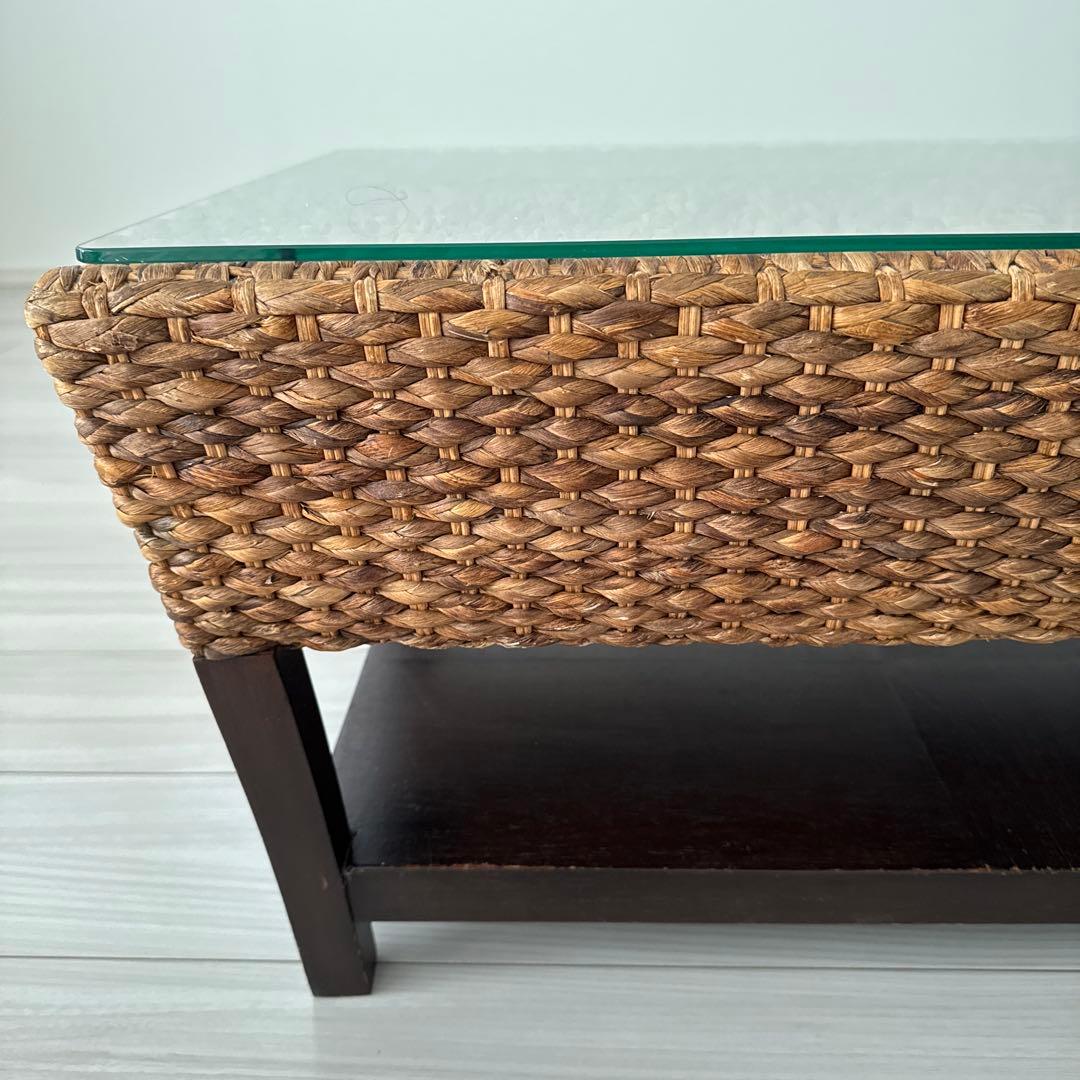 YOTHAKA ウォーターヒヤシンス　チェッカーサイドテーブル　アジアン家具