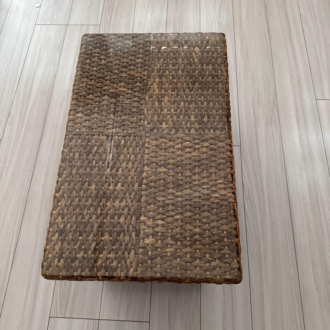 YOTHAKA ウォーターヒヤシンス　チェッカーサイドテーブル　アジアン家具