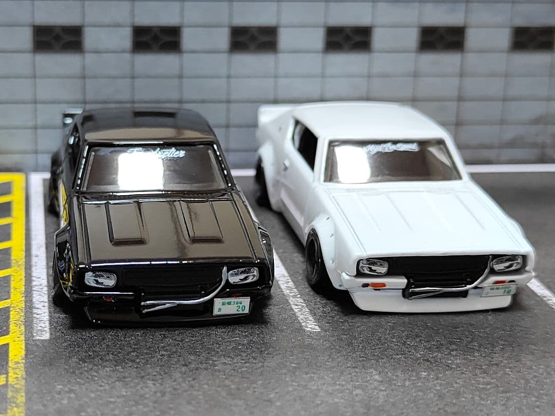 ホットウィールカスタム ケンメリ 白 全塗装LBWK☆深リム☆トミカ改造