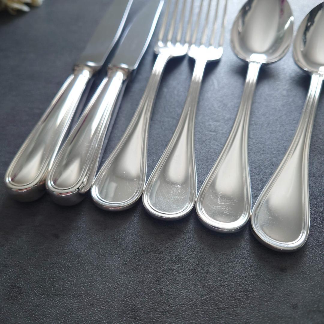 美品 クリストフル アルビ デザート ナイフ フォーク スプーン 6点