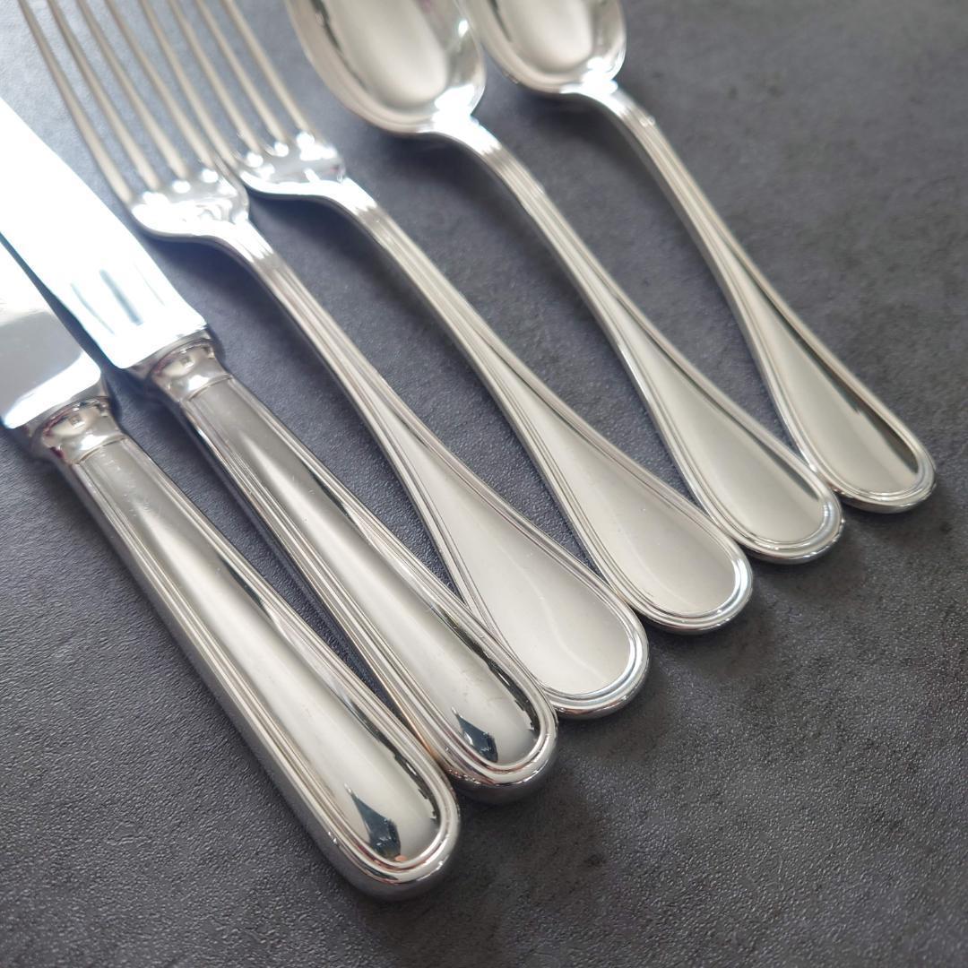 美品 クリストフル アルビ デザート ナイフ フォーク スプーン 6点
