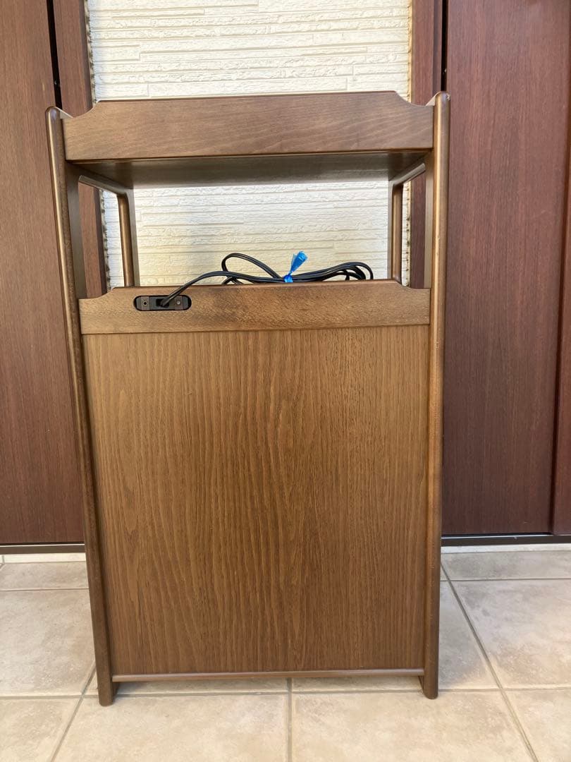 ◉カリモク◉木製サイドキャビネット 電話台 コンセント付 収納家具