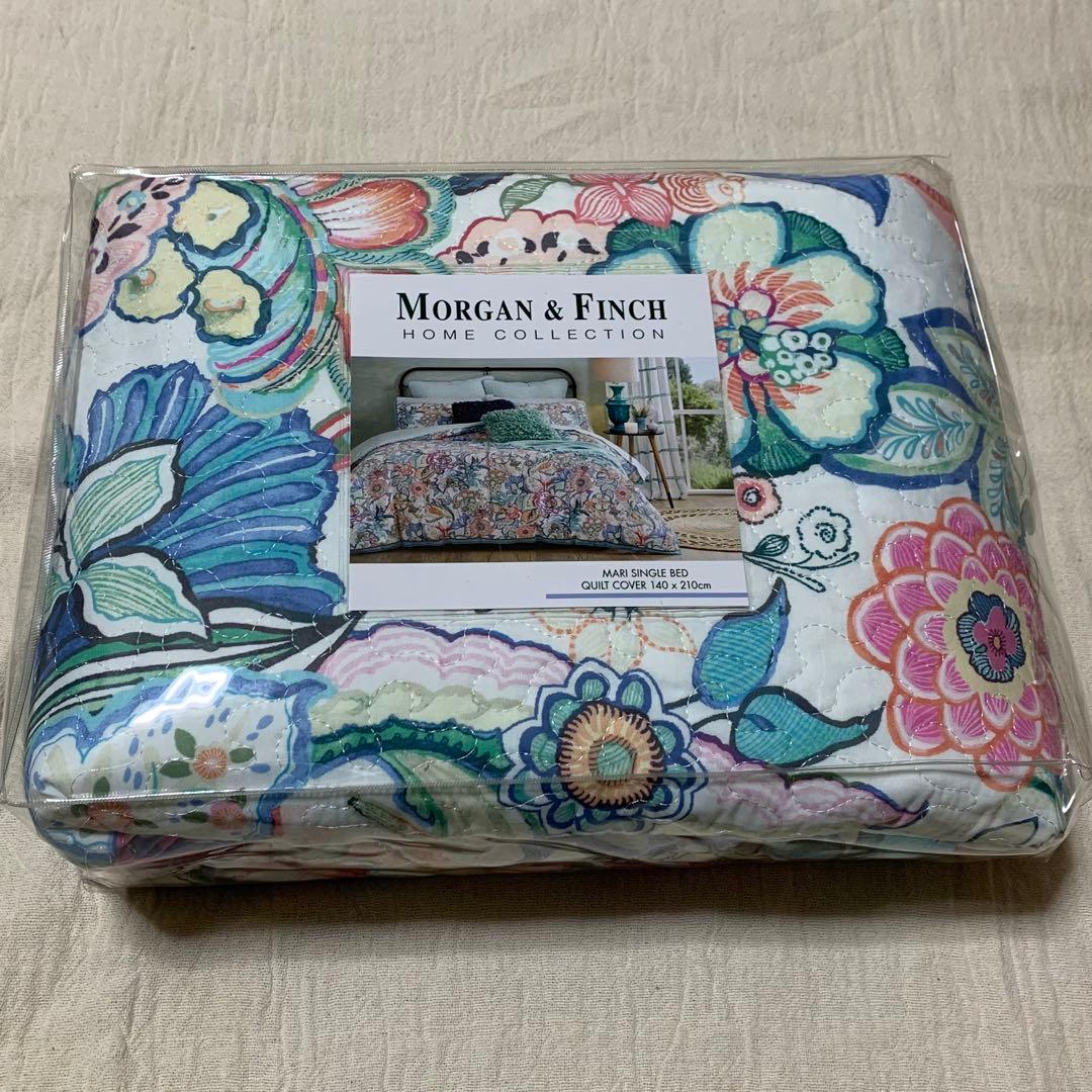 BED BATH N' TABLE 掛け布団カバー　キルティング　シングル　花