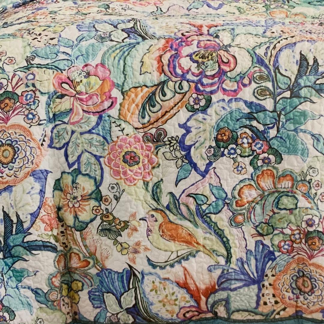 BED BATH N' TABLE 掛け布団カバー　キルティング　シングル　花