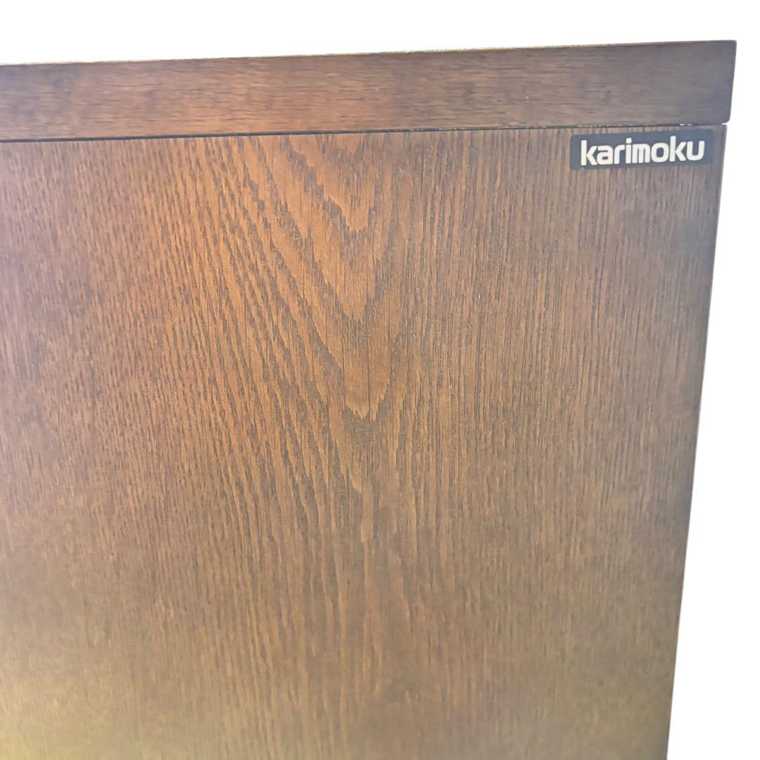 カリモク karimoku 木製キャビネット ガラス扉 収納棚 飾り棚 ブラウン
