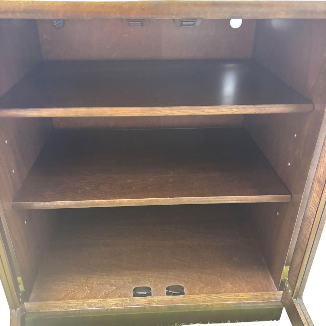 カリモク karimoku 木製キャビネット ガラス扉 収納棚 飾り棚 ブラウン