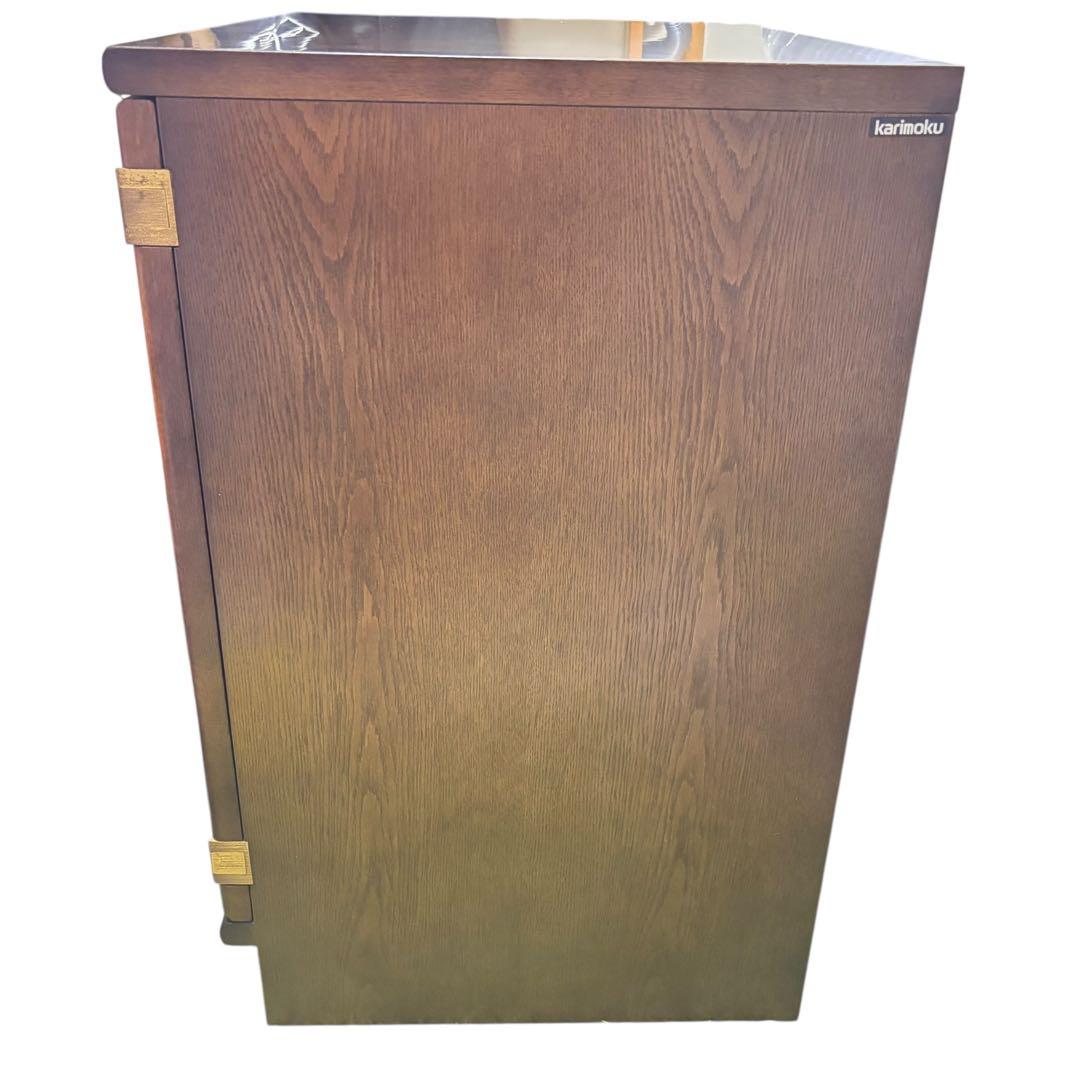 カリモク karimoku 木製キャビネット ガラス扉 収納棚 飾り棚 ブラウン