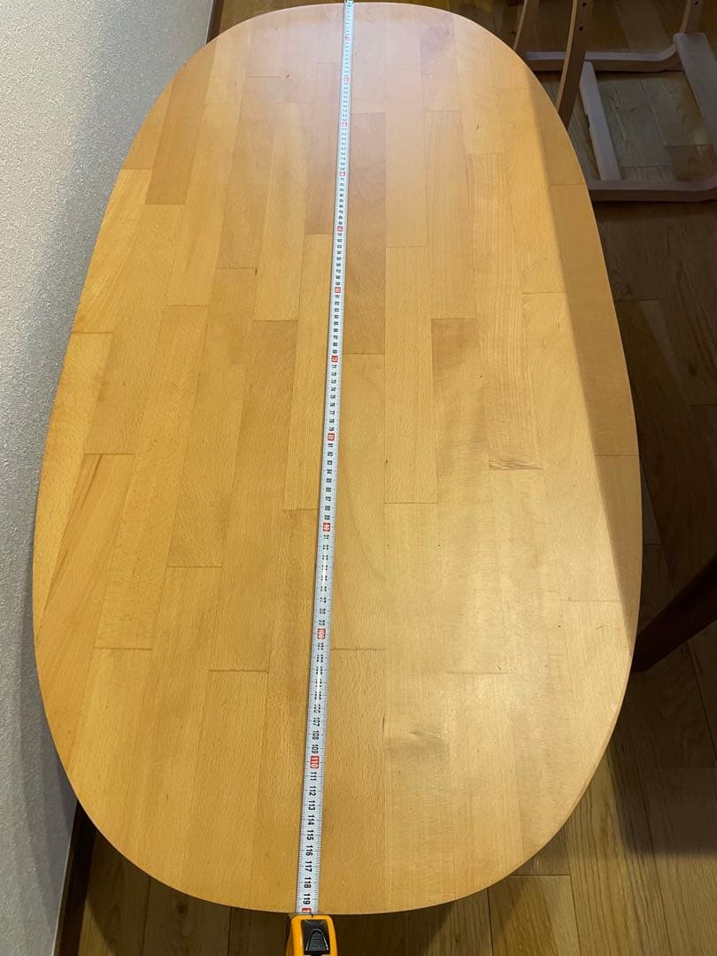 IDEE ナチュラル楕円形ローテーブル 120cm