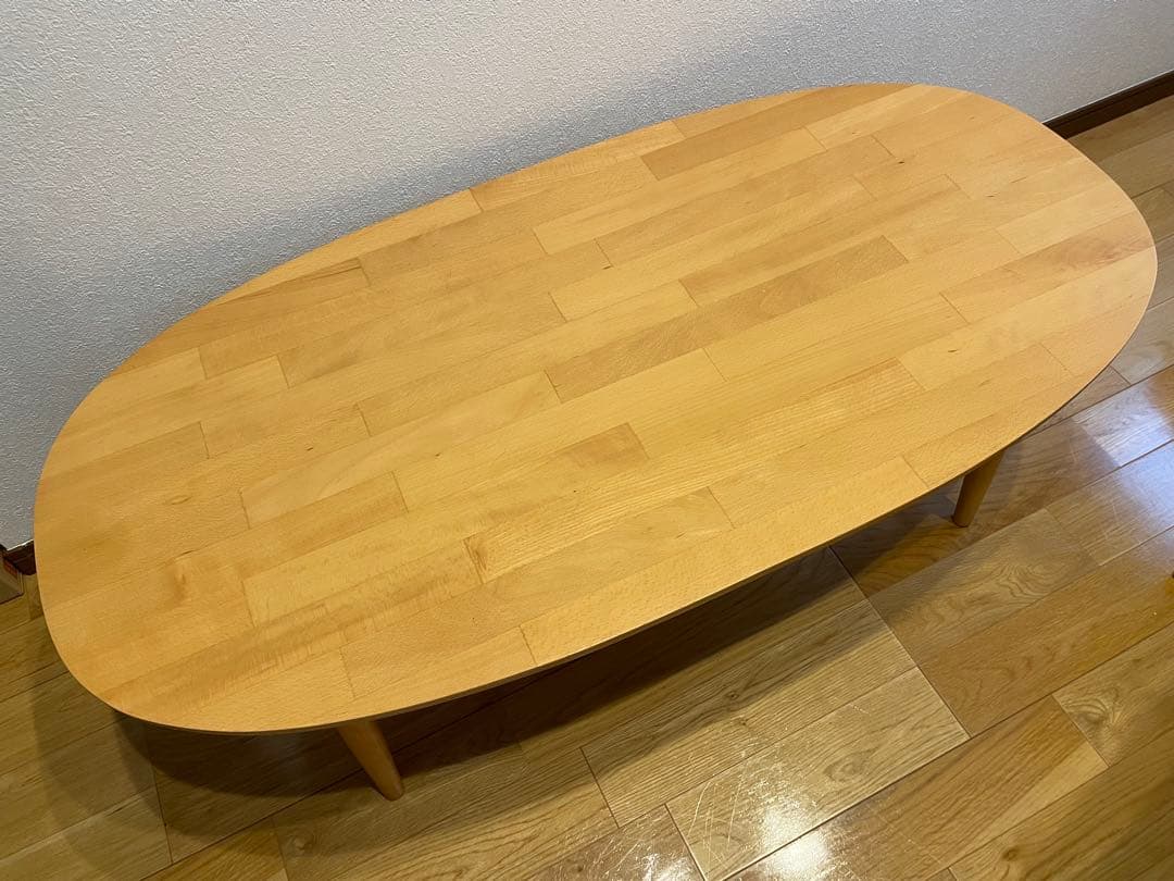 IDEE ナチュラル楕円形ローテーブル 120cm