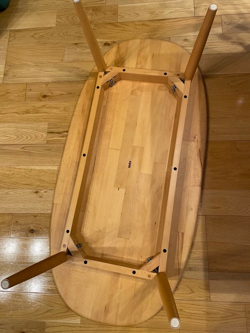 IDEE ナチュラル楕円形ローテーブル 120cm